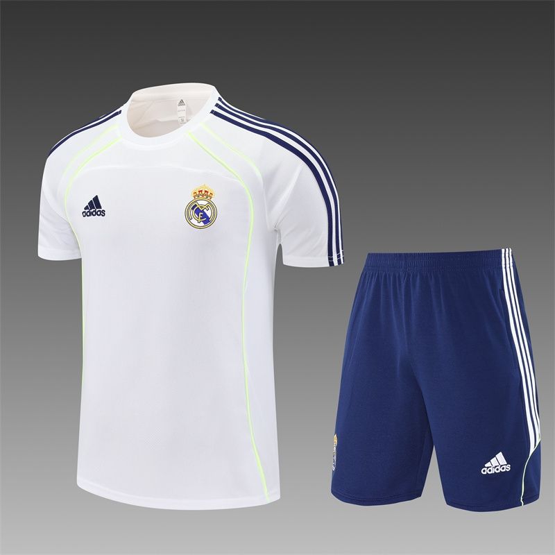 Real Madrid White and Navy Short Sleeve Training Set