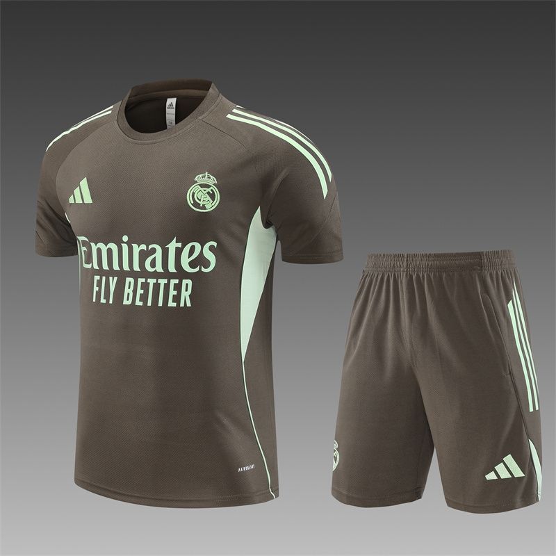 Real Madrid Mocha and Mint Short Sleeve Training Set