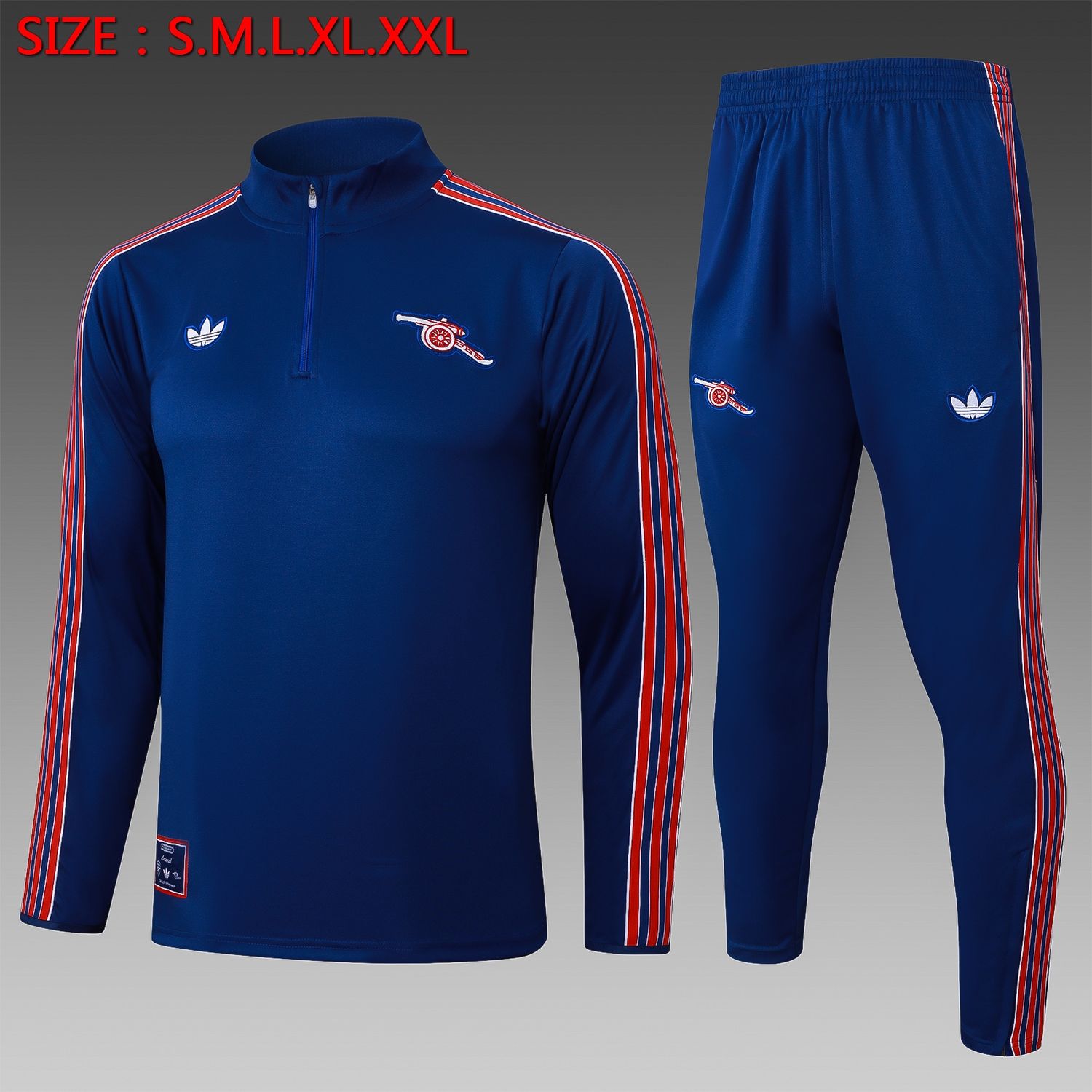 Arsenal Blue and Red Long Sleeve Training Set  Arsenal Blue and Red Long Sleeve Training Set