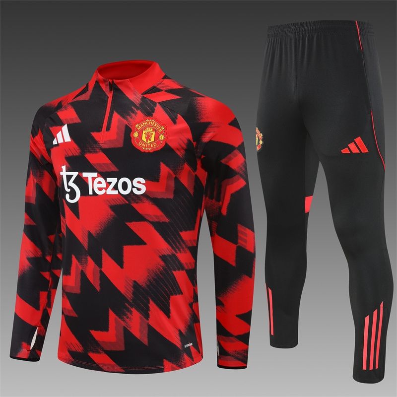 Man United Red and Black Long Sleeve Training Set 