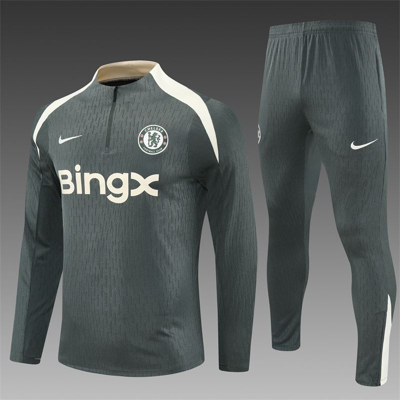 Chelsea Charcoal Grey and Ivory Long Sleeve Training Set  Chelsea Charcoal Grey and Ivory Long Sleeve Training Set
