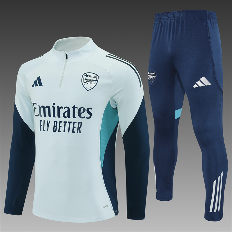 Arsenal Powder Blue and Navy Long Sleeve Training Set 