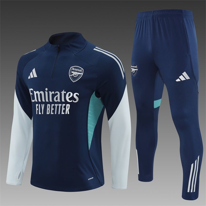 Arsenal Navy, Blue and White Long Sleeve Training Set 