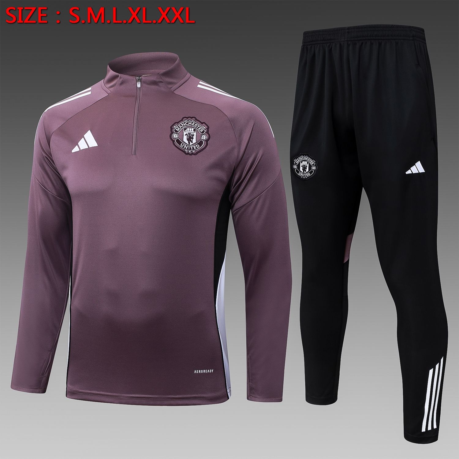 Man United Purple and Black Long Sleeve Training Set  Man United Purple and Black Long Sleeve Training Set