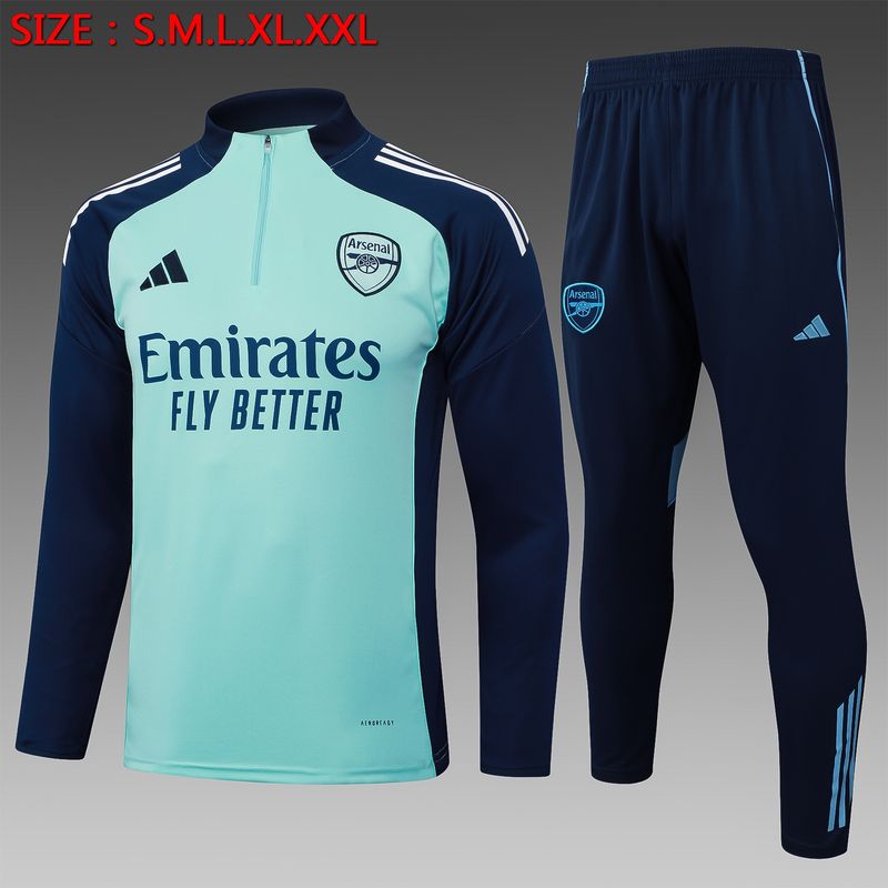 Arsenal Teal and Navy Long Sleeve Training Set 