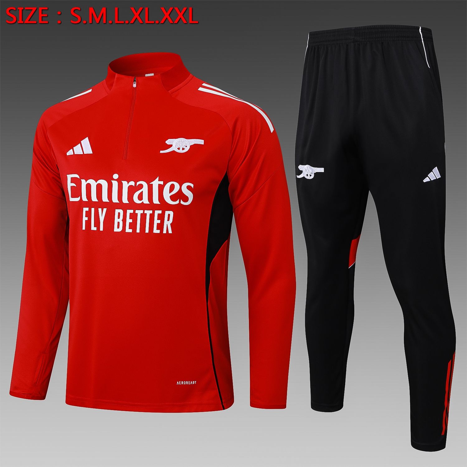 Arsenal Red and Black Long Sleeve Training Set  Arsenal Red and Black Long Sleeve Training Set