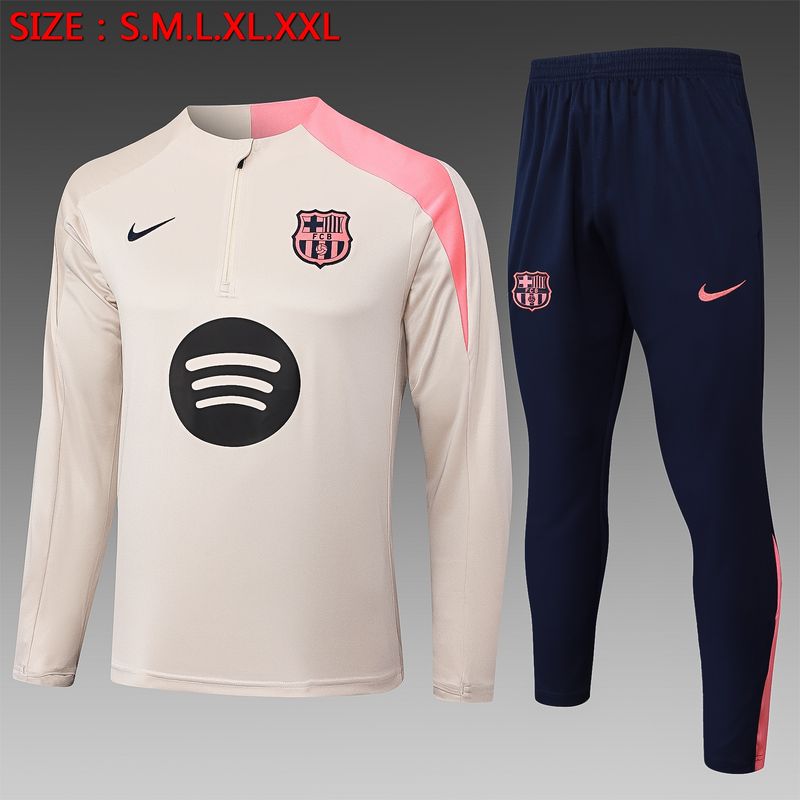 Barcelona Ivory, Pink and Navy Long Sleeve Training Set 