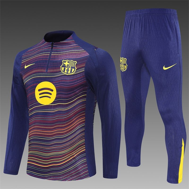Barcelona Navy, Purple, Yellow and Red Long Sleeve Training Set 