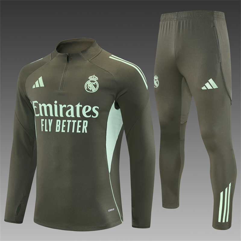 Real Madrid Mocha and Mint Long Sleeve Training Set  Real Madrid Mocha and Mint Long Sleeve Training Set