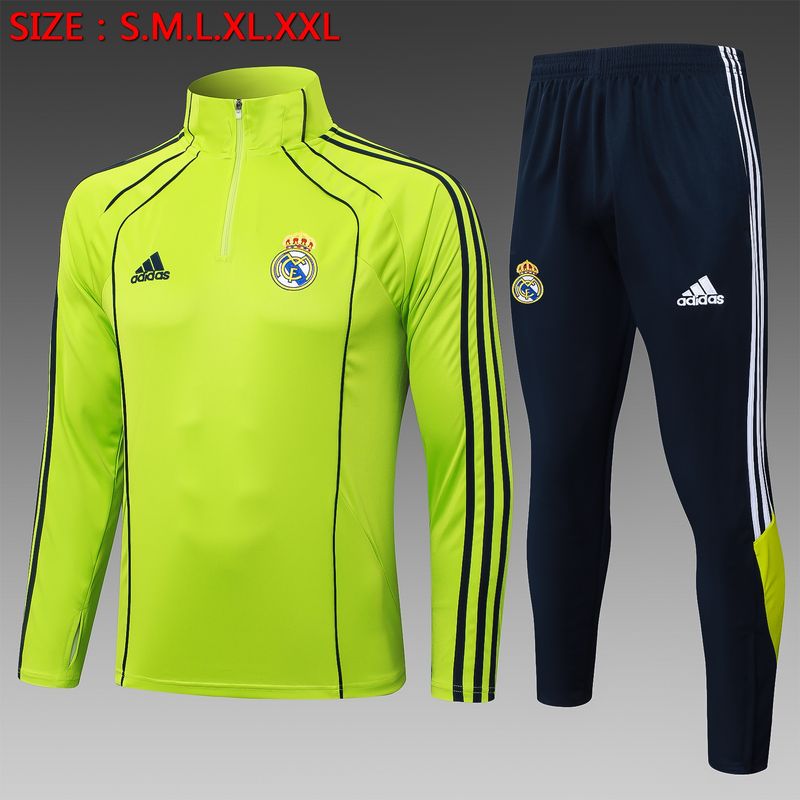 Real Madrid Green and Navy Long Sleeve Training Set 