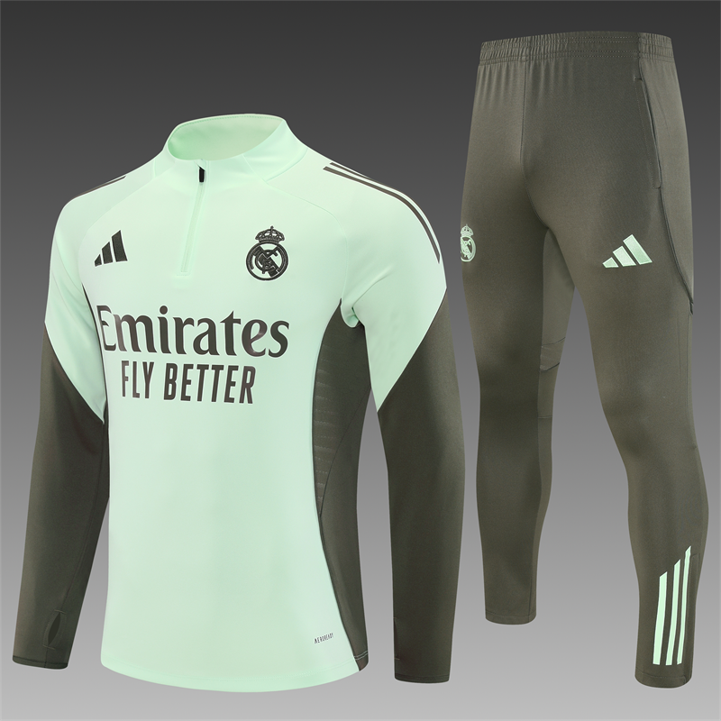 Real Madrid Mint and Mocha Long Sleeve Training Set  Real Madrid Mint and Mocha Long Sleeve Training Set