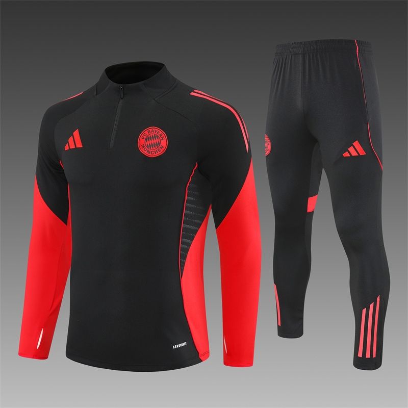 Bayern Munich Black and Red Long Sleeve Training Set 