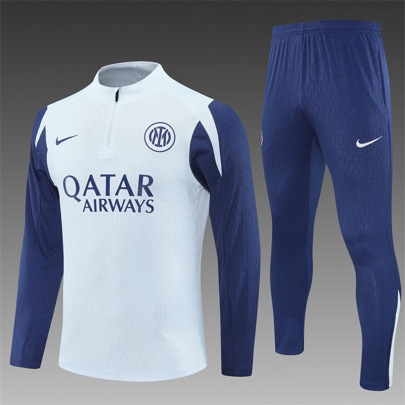 Inter Milan Powder Blue and Navy Long Sleeve Training Set 