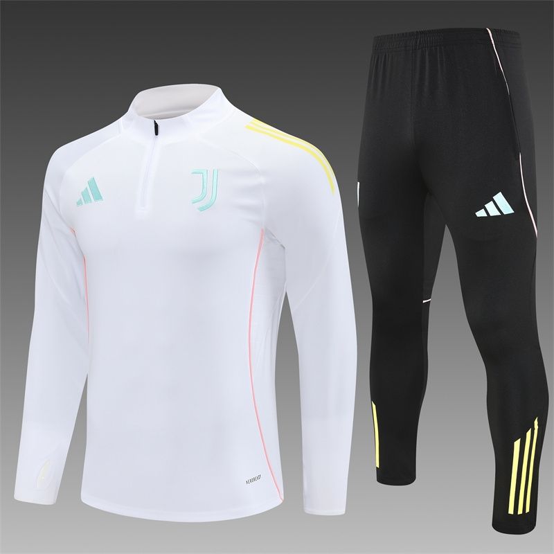 Juventus White, Black and Yellow Long Sleeve Training Set 