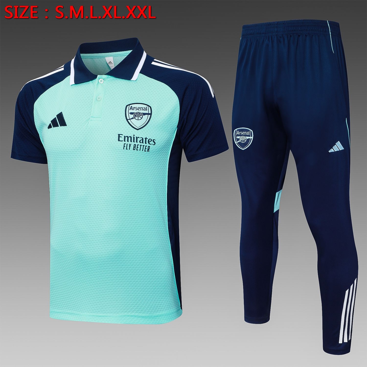 Arsenal Blue and Navy Short Sleeve Tracksuit Arsenal Blue and Navy Short Sleeve Tracksuit