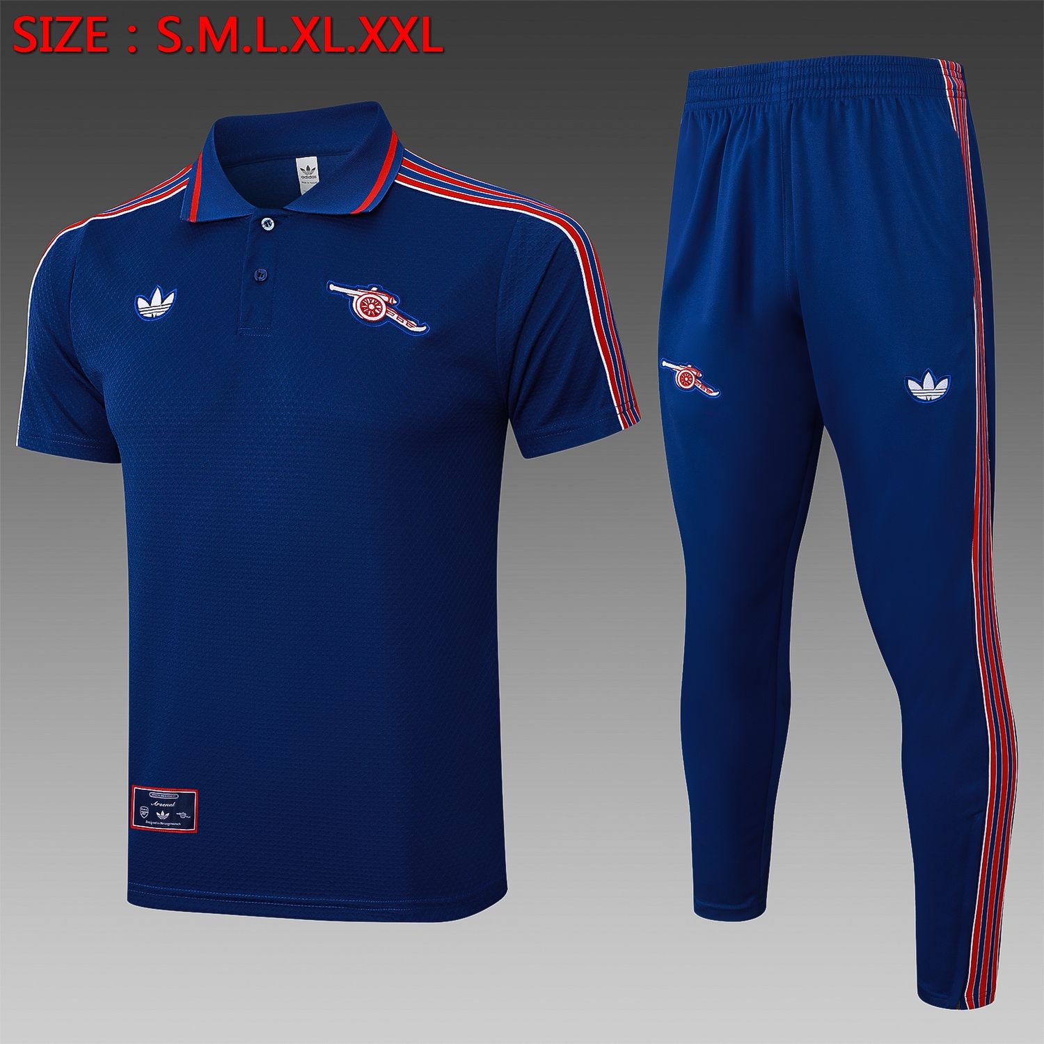 Arsenal Navy and Red Short Sleeve Tracksuit  Arsenal Navy and Red Short Sleeve Tracksuit