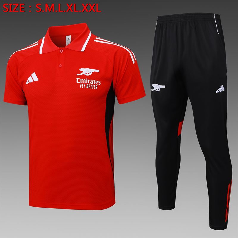  Arsenal Red and Black Short Sleeve Tracksuit