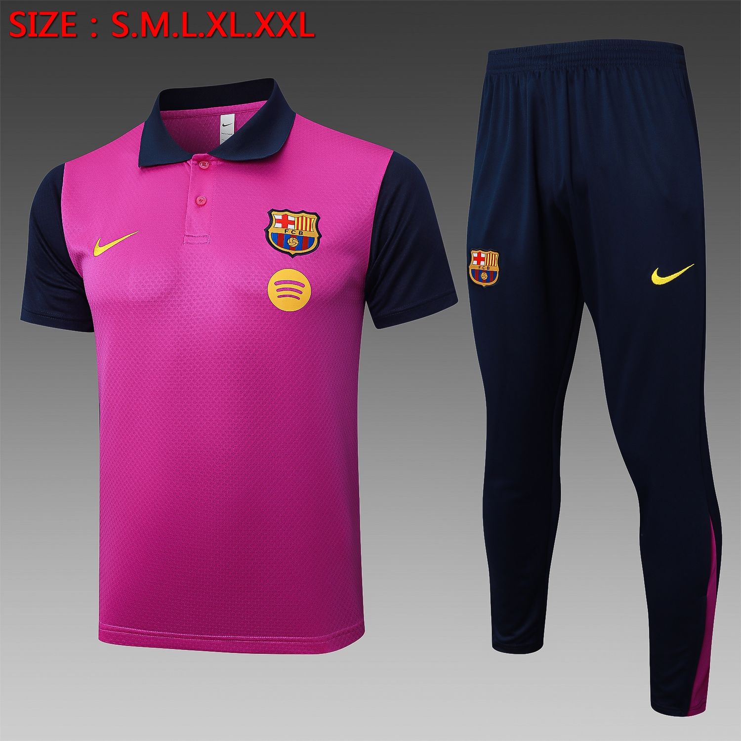 Barcelona Purple and Navy Short Sleeve Tracksuit Barcelona Purple and Navy Short Sleeve Tracksuit