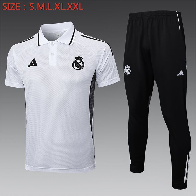 Real Madrid White Short Sleeve Tracksuit