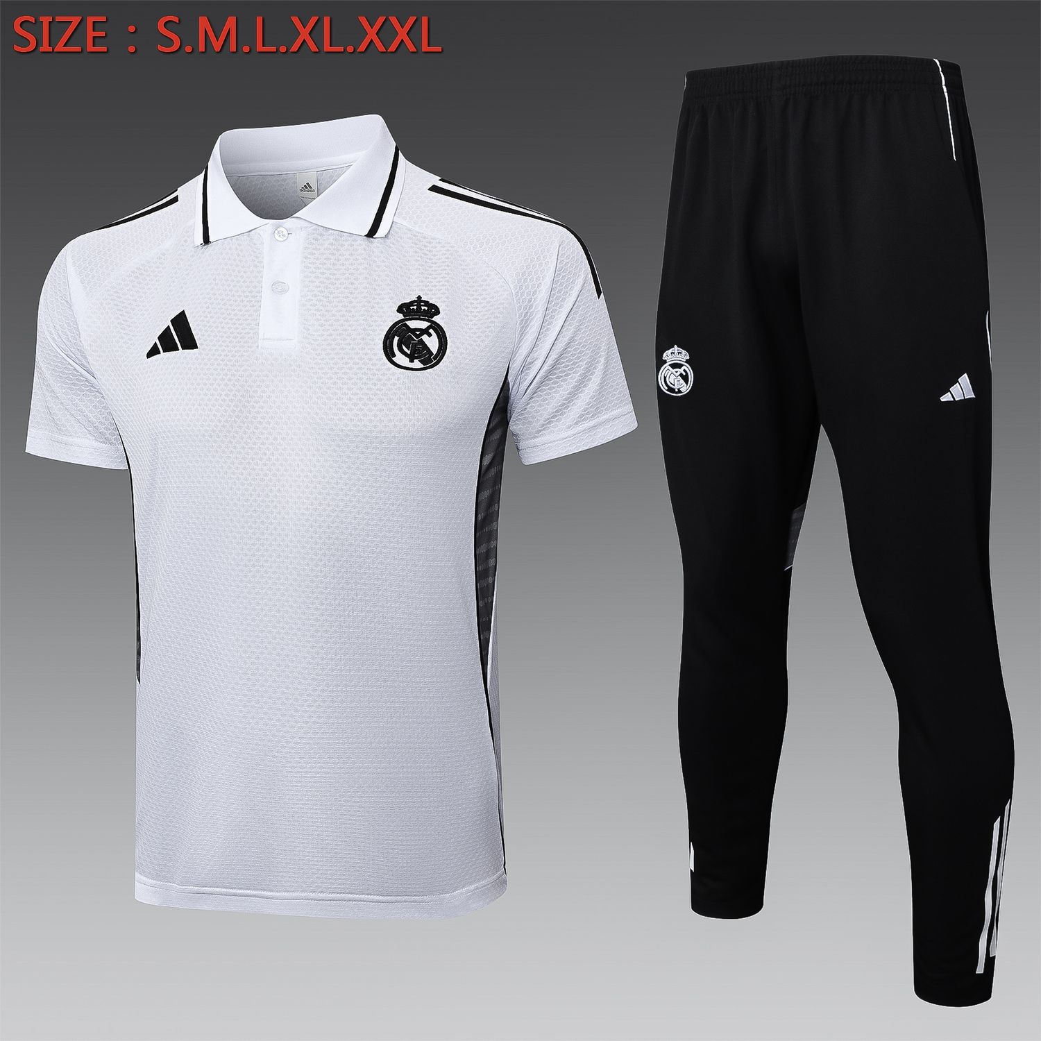 Real Madrid White Short Sleeve Tracksuit Real Madrid White Short Sleeve Tracksuit