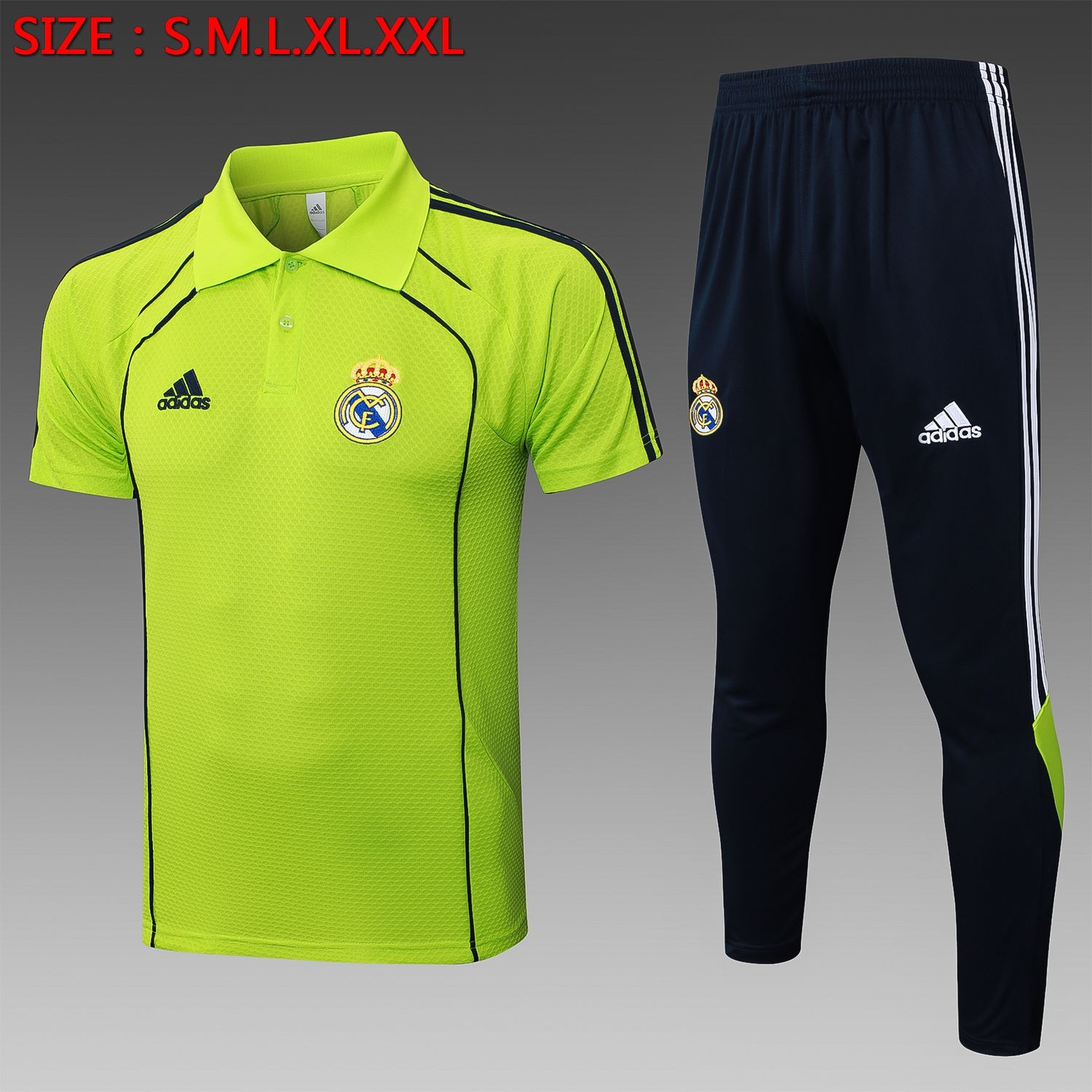 Real Madrid Green and Black Short Sleeve Tracksuit Real Madrid Green and Black Short Sleeve Tracksuit