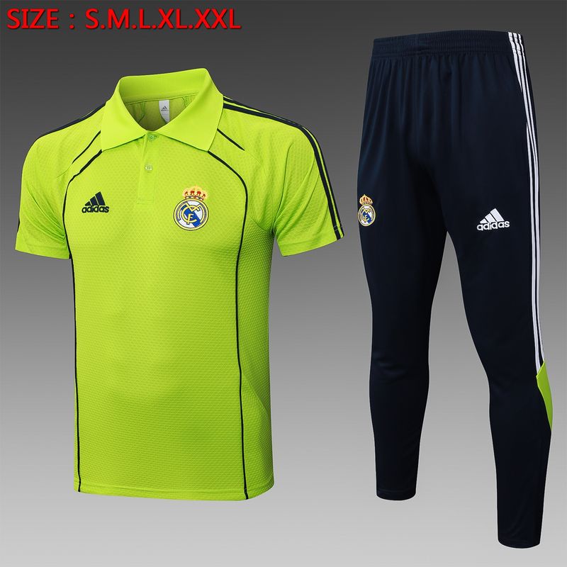 Real Madrid Green and Black Short Sleeve Tracksuit
