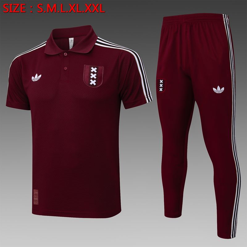 Ajax Maroon Short Sleeve Tracksuit