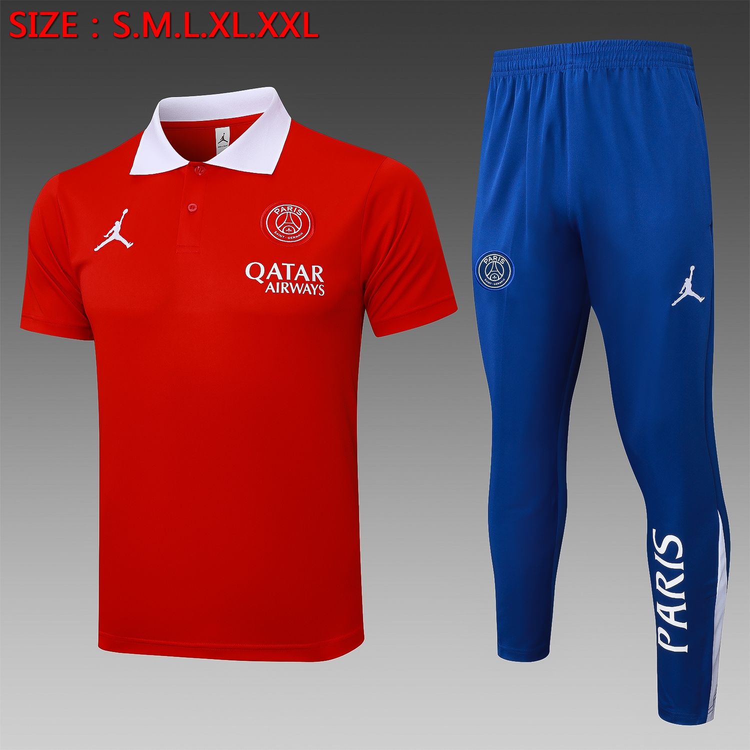 PSG Red and Blue Short Sleeve Tracksuit PSG Red and Blue Short Sleeve Tracksuit
