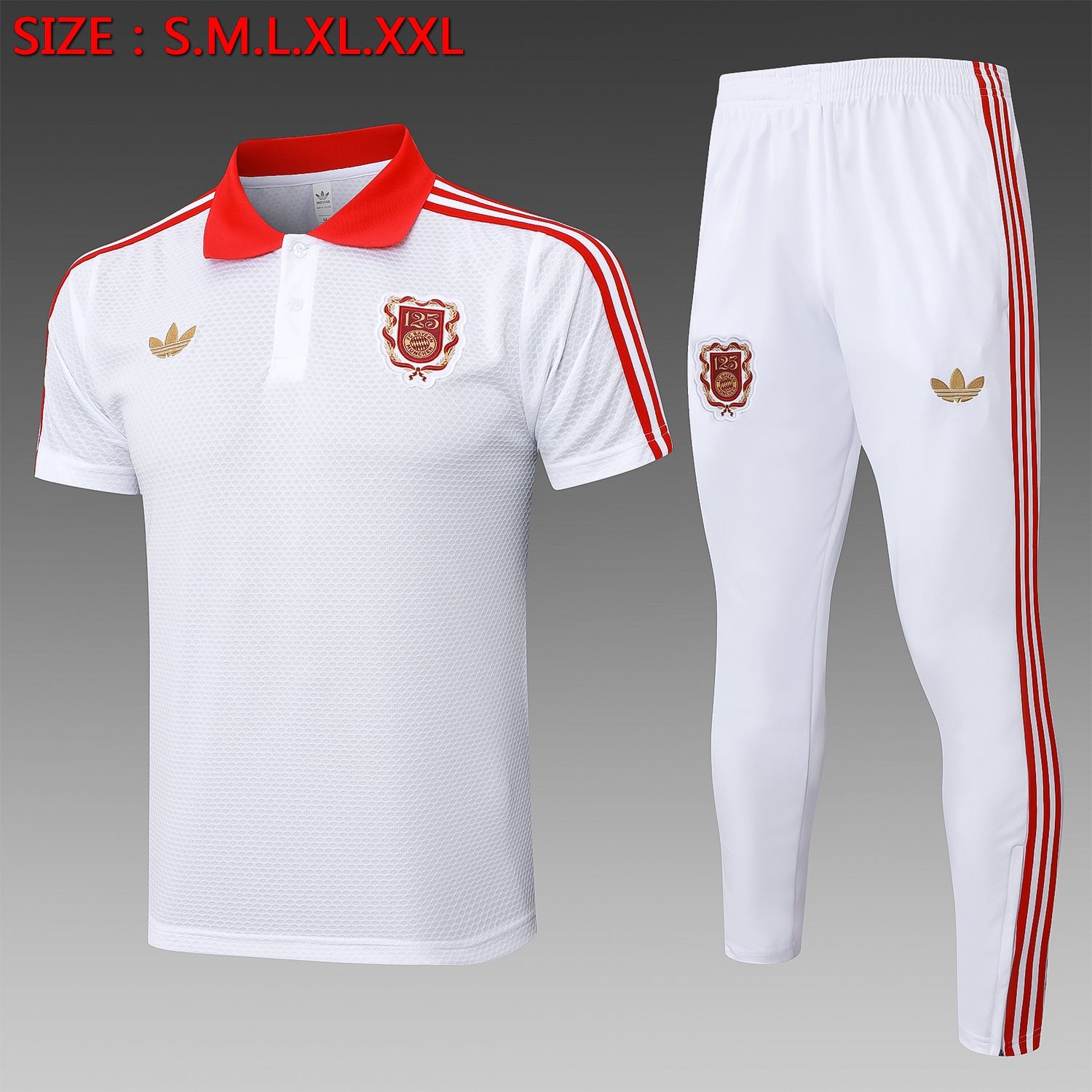 Bayern Munich White and Red Short Sleeve Tracksuit Bayern Munich White and Red Short Sleeve Tracksuit