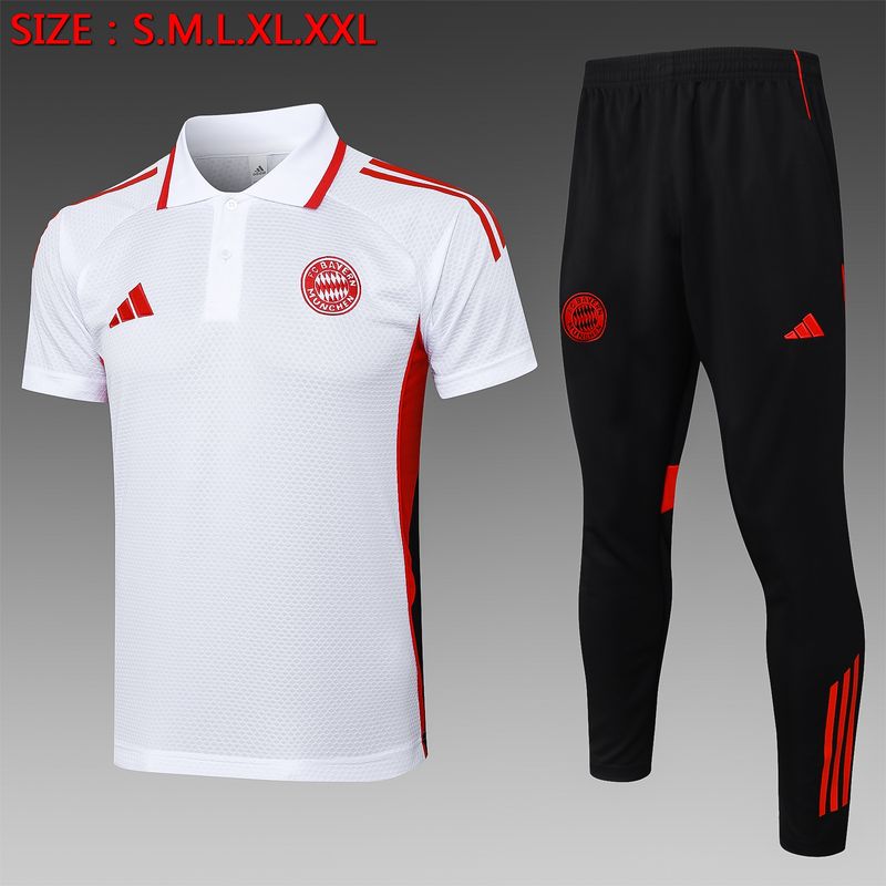 Bayern Munich White and Black Short Sleeve Tracksuit Bayern Munich White and Black Short Sleeve Tracksuit
