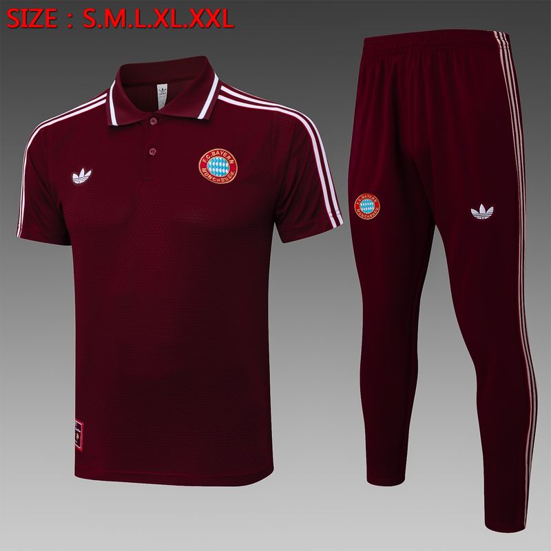 Bayern Munich Maroon Short Sleeve Tracksuit Bayern Munich Maroon Short Sleeve Tracksuit