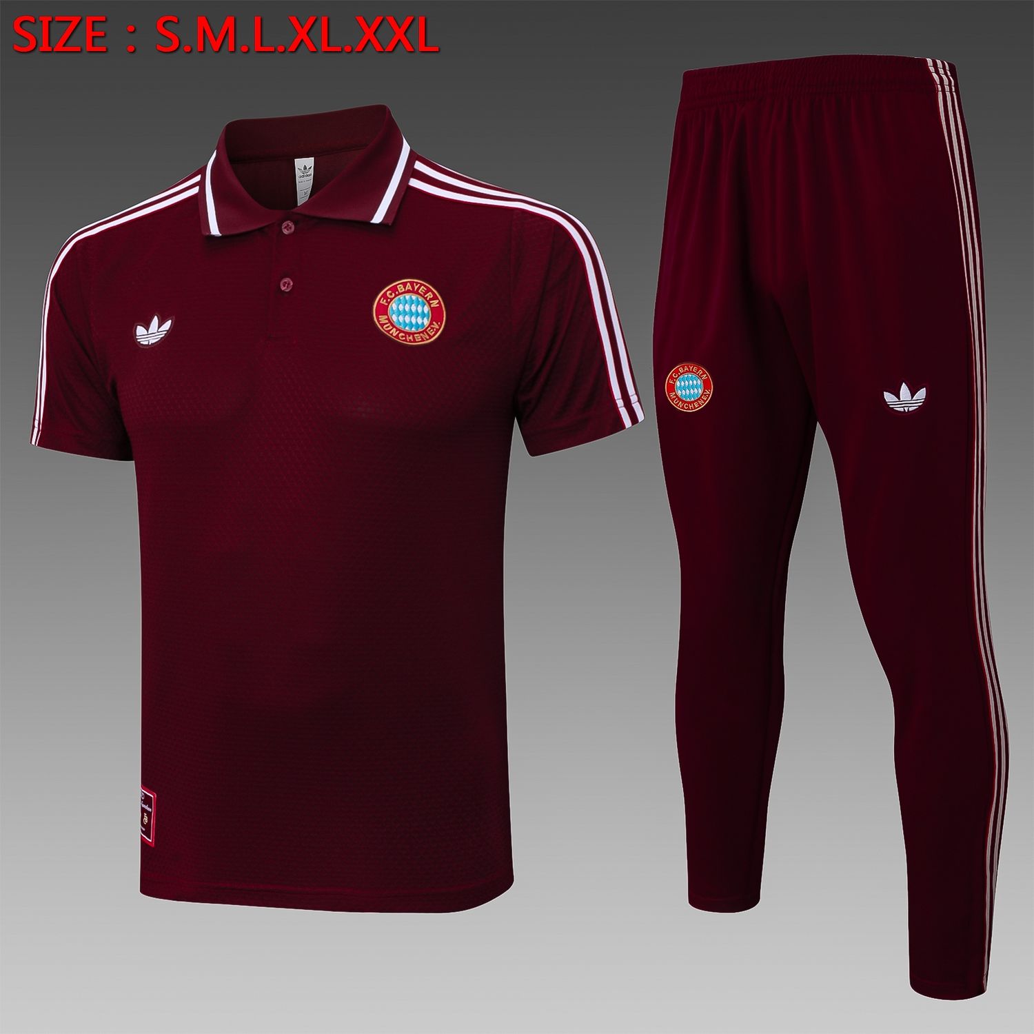 Bayern Munich Maroon Short Sleeve Tracksuit Bayern Munich Maroon Short Sleeve Tracksuit