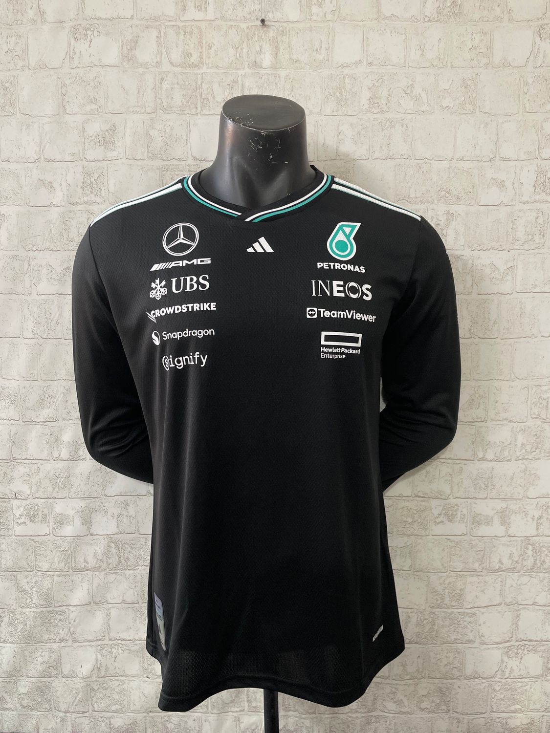 Mercedes Black Crew Neck Long Sleeve Racing Suit Mercedes Black Crew Neck Long Sleeve Racing Suit