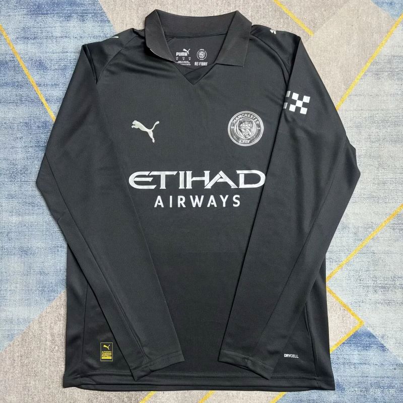 Manchester City Away Long Sleeve Fan Jersey
