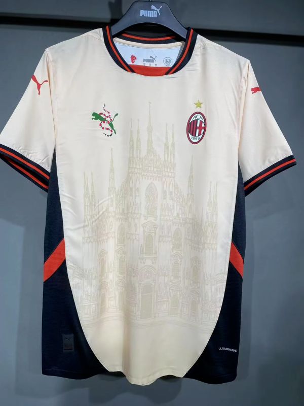 AC Milan Cream, Black and Orange Special Fan Jersey AC Milan Cream, Black and Orange Special Fan Jersey