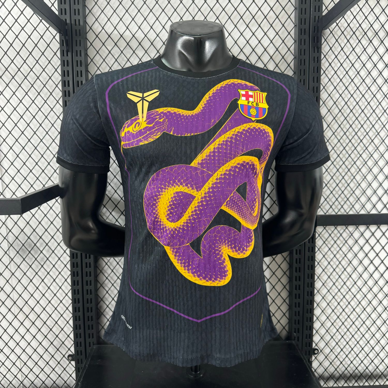 Barcelona Black and Purple Snake Special Vapor Jersey Barcelona Black and Purple Snake Special Vapor Jersey