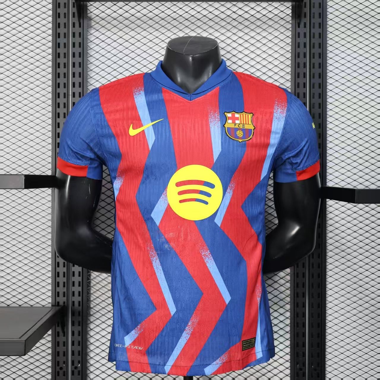 Barcelona Blue and Red Zigzag Lines Special Vapor Jersey Barcelona Blue and Red Zigzag Lines Special Vapor Jersey