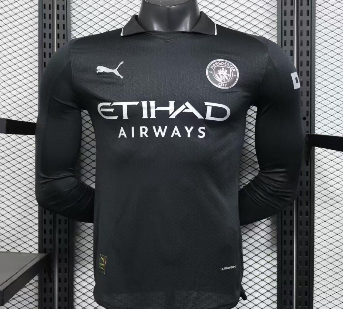 Manchester City Home Long Sleeve Player Jersey Manchester City Home Long Sleeve Player Jersey