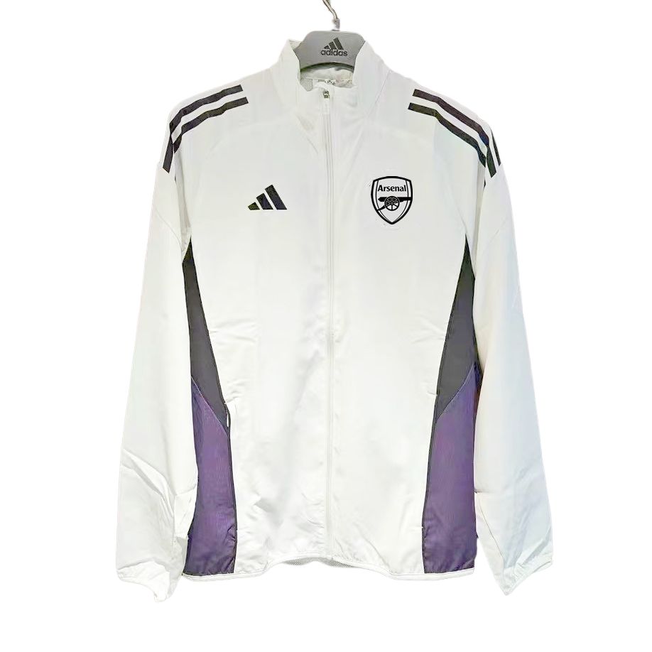 Arsenal White and Purple Windbreaker  Arsenal White and Purple Windbreaker