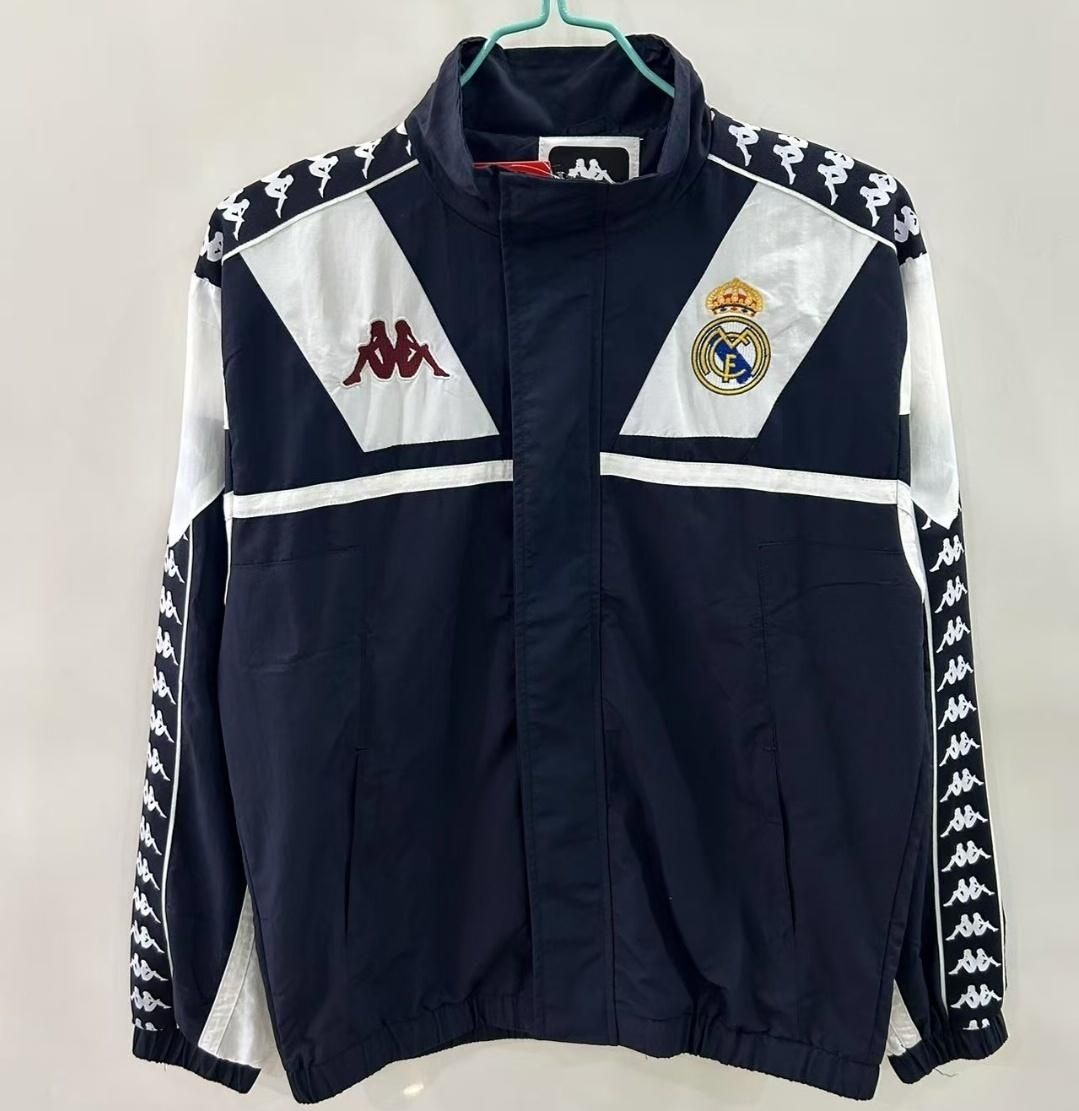 Real Madrid Navy Kappa Windbreaker  Real Madrid Navy Kappa Windbreaker