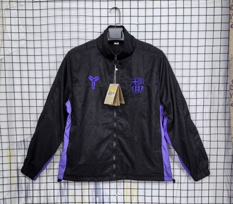 Barcelona Black and Purple Windbreaker  Barcelona Black and Purple Windbreaker