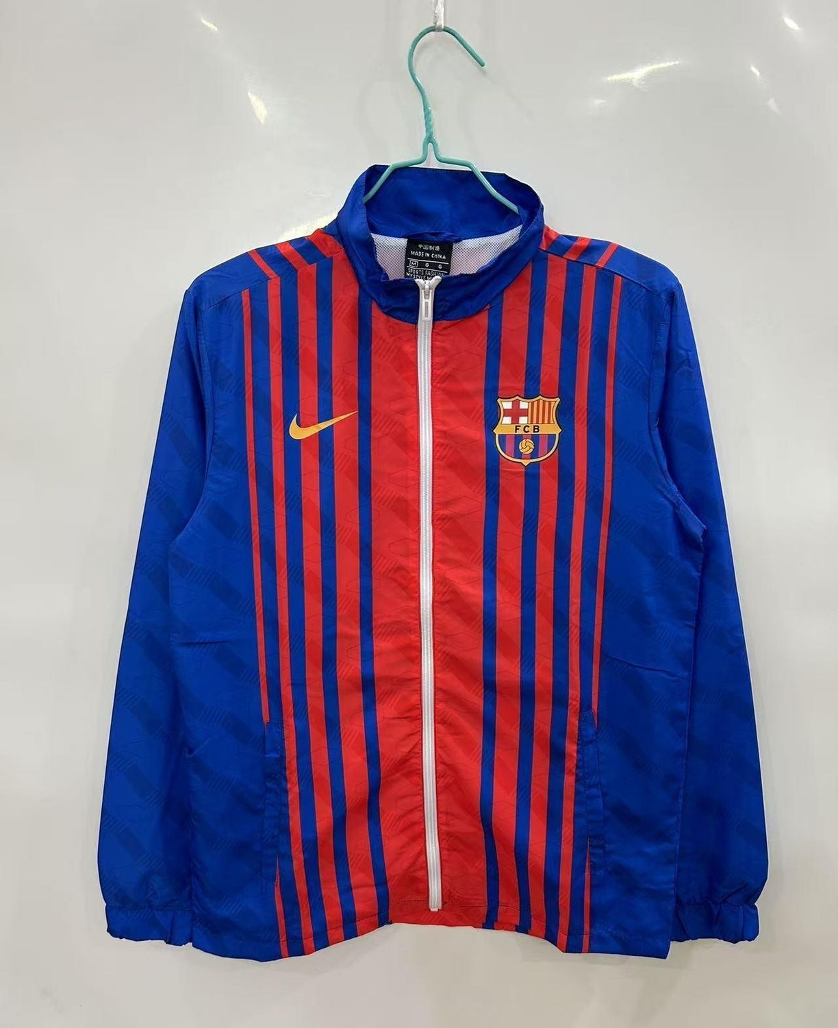 Barcelona Blue and Red Windbreaker  Barcelona Blue and Red Windbreaker