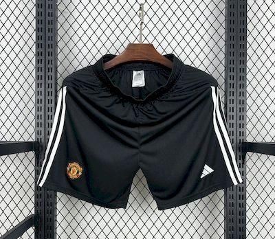 Man United Home Black Soccer Shorts
