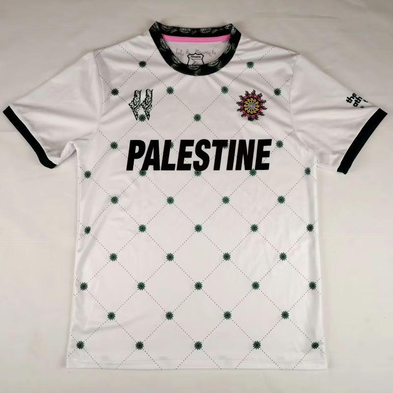 Palestine White and Green Dotted Stadium Jersey Palestine White and Green Dotted Stadium Jersey