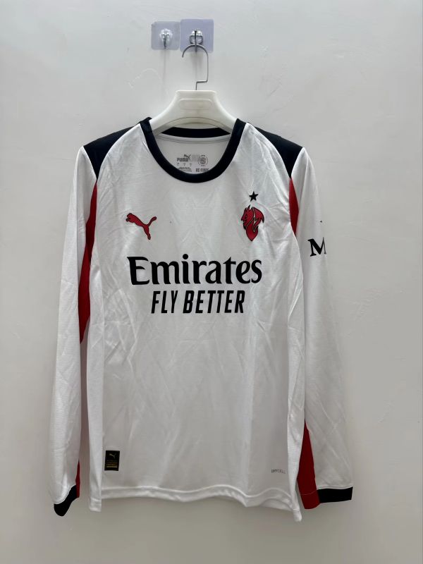 AC Milan Away Long Sleeve Fan Jersey AC Milan Away Long Sleeve Fan Jersey