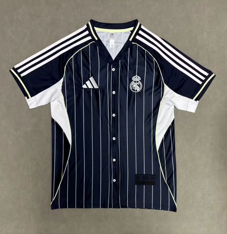 Real Madrid Navy Special Baseball Fan Jersey Real Madrid Navy Special Baseball Fan Jersey