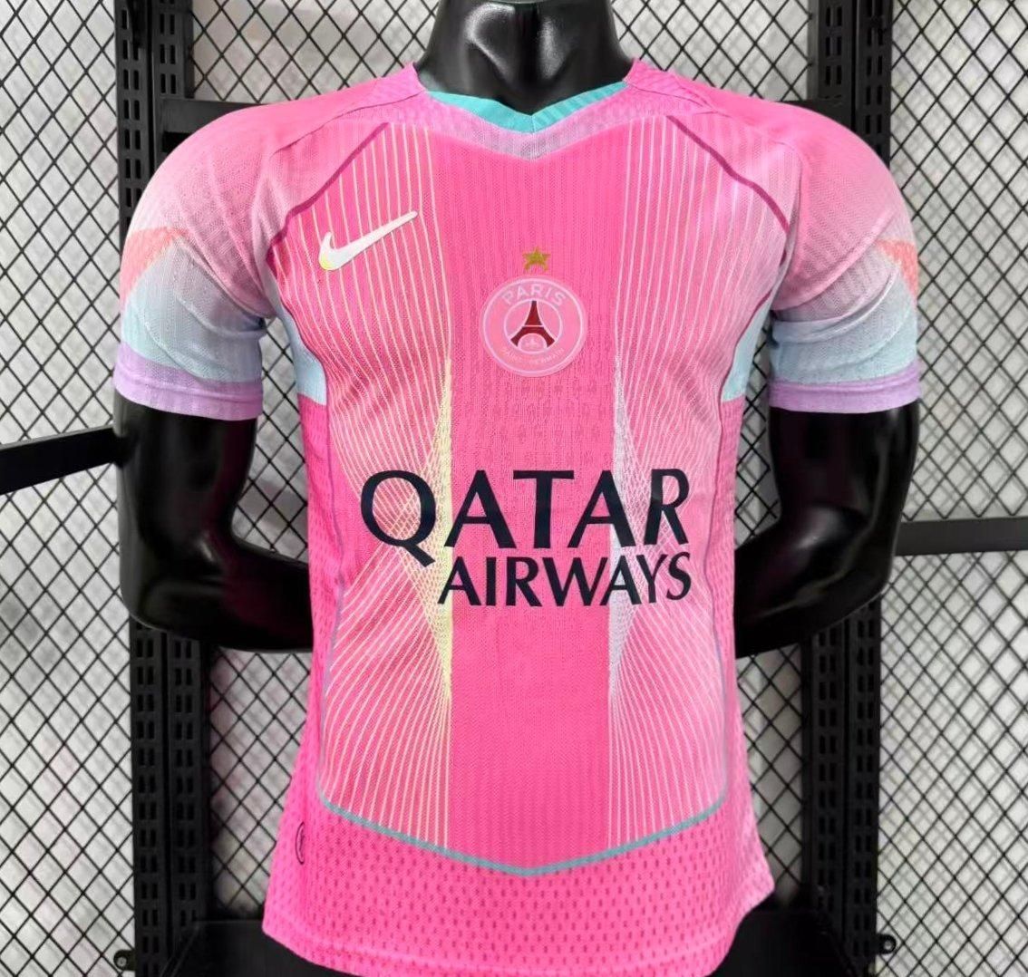 PSG Pink and Blue Multicolour Special Vapor Jersey PSG Pink and Blue Multicolour Special Vapor Jersey