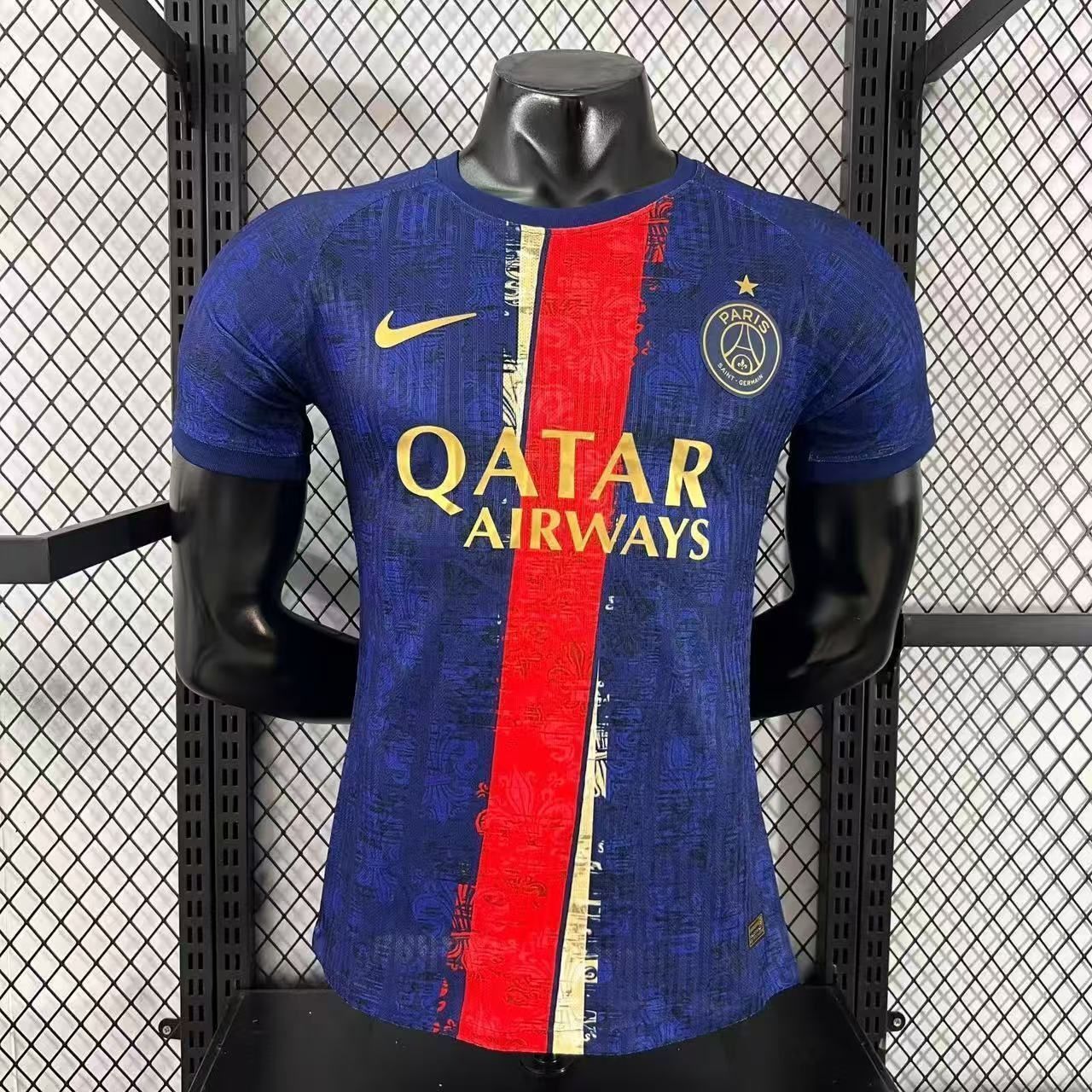 PSG Blue, Red and Gold Special Vapor Jersey PSG Blue, Red and Gold Special Vapor Jersey