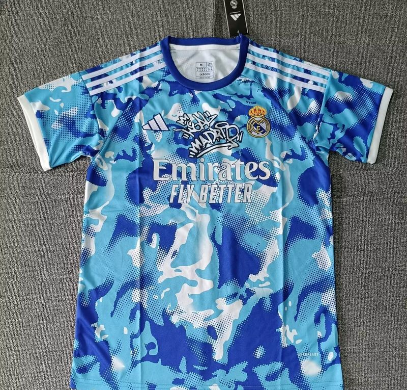Real Madrid Blue and White Map Special Fan Jersey