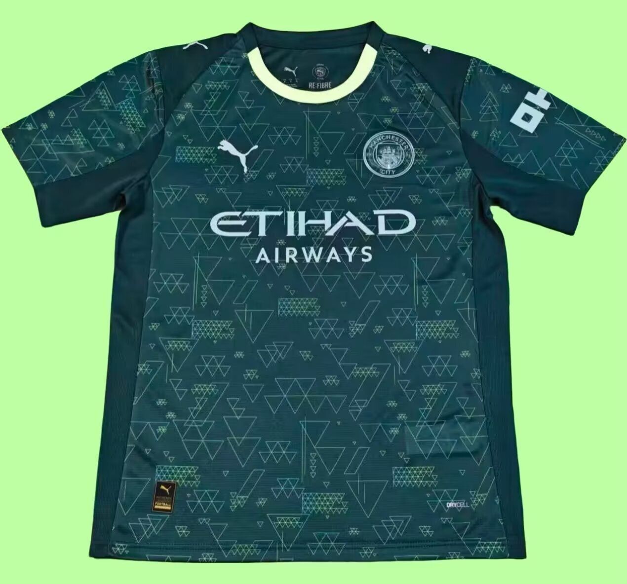 Manchester City Bottle Green Trigonometry Special Fan Jersey